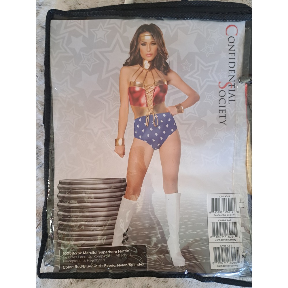 Confidential Society Merciful Superhero Hottie Wonder Woman Costume Set size L